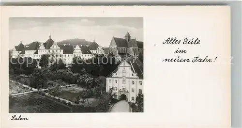 AK / Ansichtskarte Salem_Baden Motiv mit Schloss Neujahrskarte Salem_Baden