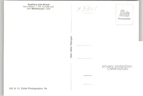 Muehlhausen_Taele Gasthaus zum Hirsch Muehlhausen_Taele