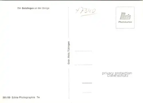 AK / Ansichtskarte Geislingen_Steige Fachwerkhaus Geislingen_Steige