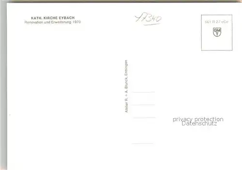 AK / Ansichtskarte Eybach_Geislingen_Steige Katholische Kirche Eybach_Geislingen_Steige