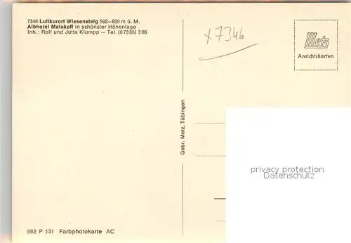 Wiesensteig Albhotel Malakoff  Wiesensteig