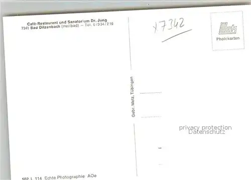 AK / Ansichtskarte Bad_Ditzenbach Cafe Restaurant und Sanatorium Dr. Jung Bad_Ditzenbach