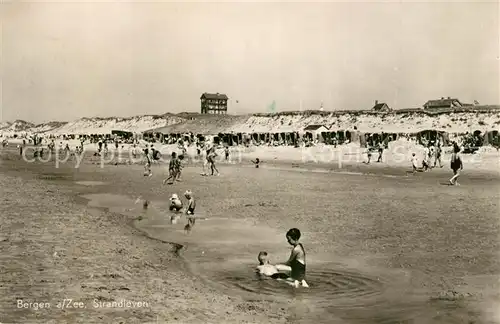 AK / Ansichtskarte Bergen_aan_Zee Strandleven Bergen_aan_Zee