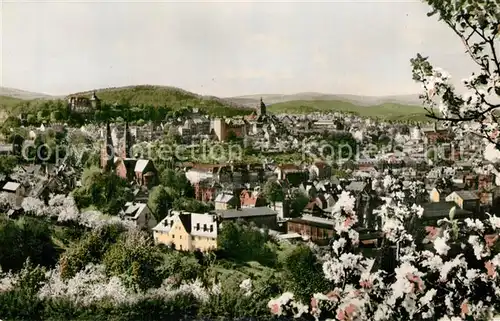 AK / Ansichtskarte Siegen_Westfalen Blick vom Giersberg mit Oberem Schloss Nikolaiturm und Michaelkirche Siegen_Westfalen