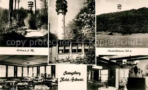 AK / Ansichtskarte Bungsberg Aussichtsturm Waldrestaurant Gastraeume Bungsberg