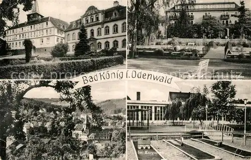 AK / Ansichtskarte Bad_Koenig_Odenwald Schloss Kurgarten Kursanatorium  Bad_Koenig_Odenwald