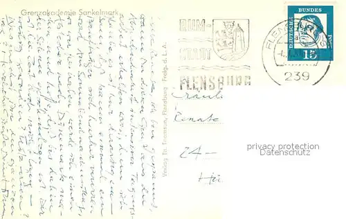 AK / Ansichtskarte Sankelmark Grenzakademie Fliegeraufnahme Sankelmark