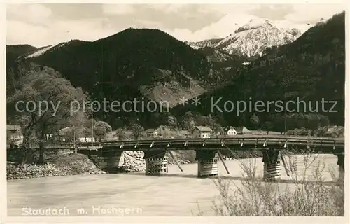 AK / Ansichtskarte Staudach_Oberbayern mit Hochgern Staudach Oberbayern