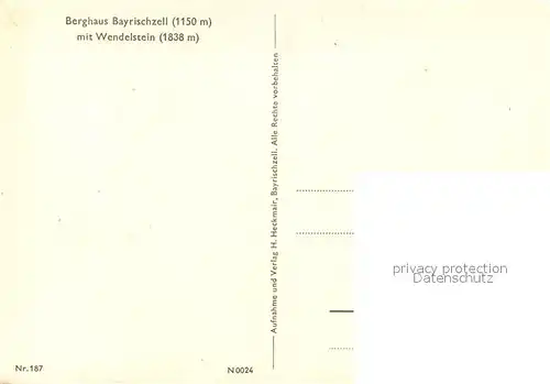 AK / Ansichtskarte Bayrischzell Berghaus mit Wendelstein Bayrischzell