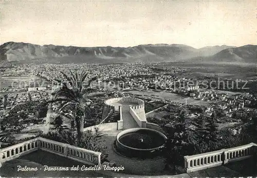 AK / Ansichtskarte Palermo_Sicilia Blick vom Utveggio Schloss Palermo_Sicilia