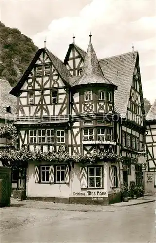 AK / Ansichtskarte Bacharach_Rhein Altes Haus Bacharach Rhein