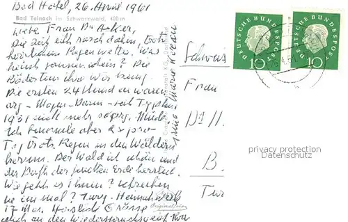 AK / Ansichtskarte Bad_Teinach Zavelstein Bad Hotel Bad_Teinach Zavelstein