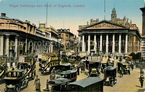 AK / Ansichtskarte London Royal Exchange and Bank of England London