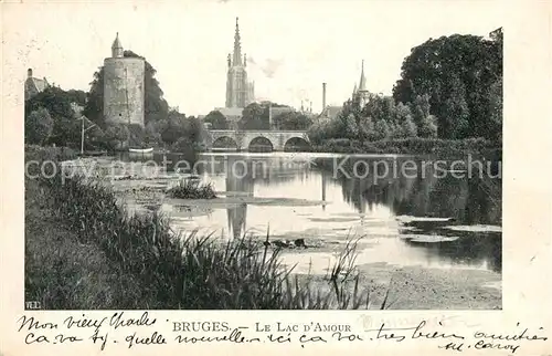 AK / Ansichtskarte Bruges_Flandre Le Lac d Amour Bruges_Flandre