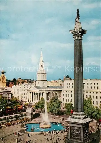 AK / Ansichtskarte London Nelsons Column Trafalcar Square London