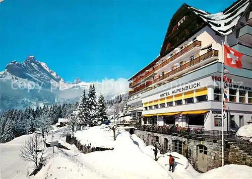AK / Ansichtskarte Braunwald_GL Hotel Alpenblick Winter Braunwald GL