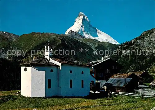 AK / Ansichtskarte Zermatt_VS Kapelle Winkelmatten Matterhorn  Zermatt_VS