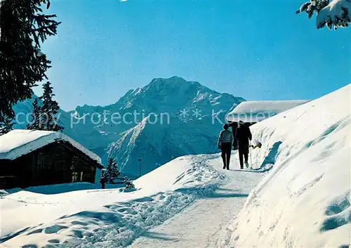 AK / Ansichtskarte Riederalp Fletschhorn Winterpanorama Riederalp