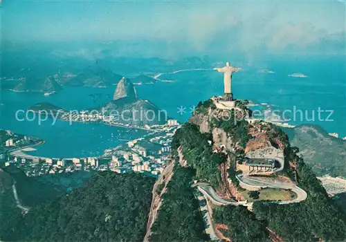 AK / Ansichtskarte Rio_de_Janeiro Christusfigur Panorama Rio_de_Janeiro