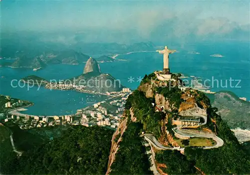 AK / Ansichtskarte Rio_de_Janeiro Panorama Christusfigur Rio_de_Janeiro