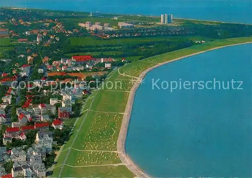 AK / Ansichtskarte Cuxhaven_Nordseebad Gruenstrand Blick nach Doese Fliegeraufnahme Cuxhaven_Nordseebad