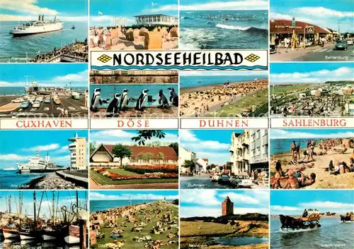 AK / Ansichtskarte Cuxhaven_Nordseebad und Umgebung mit Doese Duhnen und Sahlenburg Cuxhaven_Nordseebad