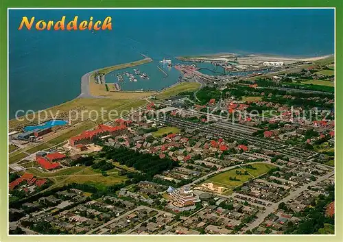 AK / Ansichtskarte Norddeich_Ostfriesland Nordseebad Fliegeraufnahme Norddeich_Ostfriesland