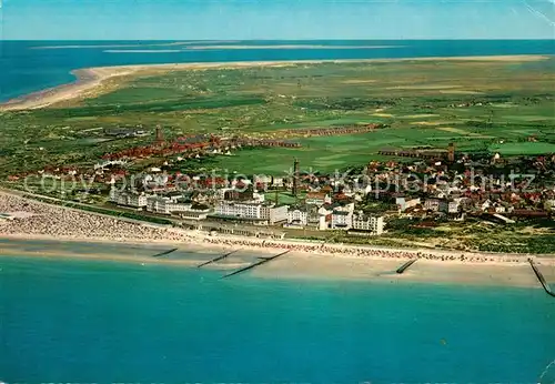 AK / Ansichtskarte Borkum_Nordseebad Nordseeheilbad Fliegeraufnahme Borkum_Nordseebad