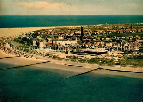 AK / Ansichtskarte Borkum_Nordseebad Nordseeinsel Fliegeraufnahme Borkum_Nordseebad