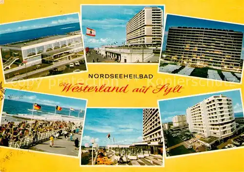 AK / Ansichtskarte Westerland_Sylt Hotels Gaststaette Strand Promenade Westerland_Sylt