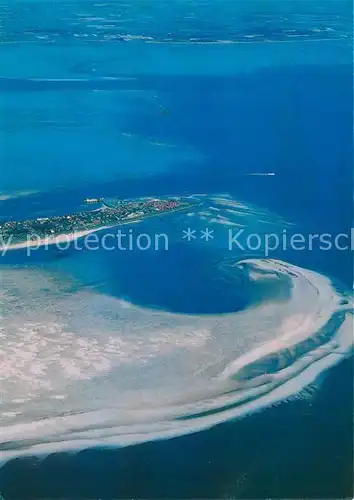 AK / Ansichtskarte Wittduen_Amrum Nordseeinsel Kniepsand Insel Foehr Fliegeraufnahme aus etwa 1400 m Hoehe Wittduen Amrum