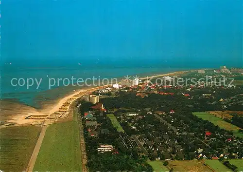 AK / Ansichtskarte Duhnen_Nordsee Nordseeheilbad Fliegeraufnahme Duhnen Nordsee