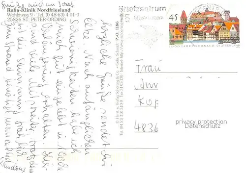 AK / Ansichtskarte St_Peter Ording Rehaklinik Nordfriesland Innenansichten Fliegeraufnahme St_Peter Ording