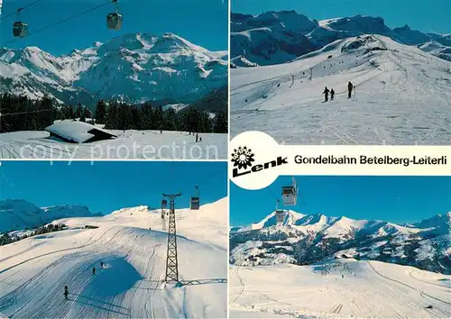 AK / Ansichtskarte Lenk_Simmental Gondelbahn Betelberg Leiterli Wintersportplatz Berner Alpen Lenk Simmental