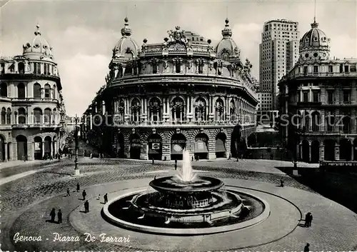 AK / Ansichtskarte Genova_Genua_Liguria Piazza de Ferrari Fontana Genova_Genua_Liguria