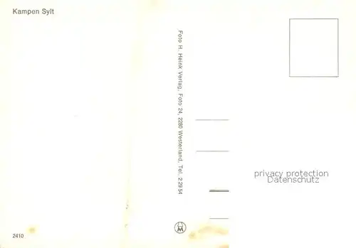 AK / Ansichtskarte Kampen_Sylt Deichpromenade Kampen Sylt