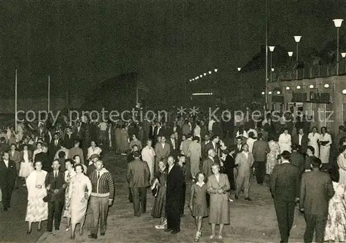 AK / Ansichtskarte Westerland_Sylt Promenade Nachtaufnahme Kupfertiefdruck Westerland_Sylt