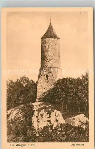 AK / Ansichtskarte Geislingen_Steige Oedenturm Geislingen_Steige