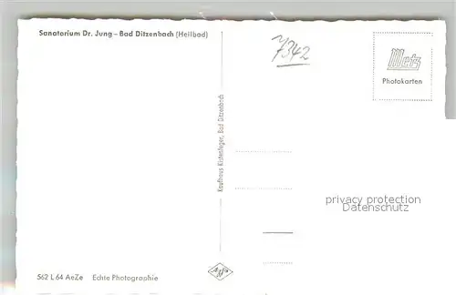 AK / Ansichtskarte Bad_Ditzenbach Sanatorium Dr. Jung Bad_Ditzenbach