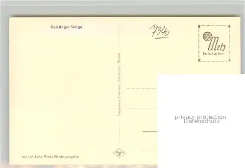 AK / Ansichtskarte Geislingen_Steige  Geislingen_Steige