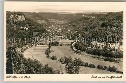 AK / Ansichtskarte Geislingen_Steige Burgruine Helfenstein Rohrbachtal Geislingen_Steige