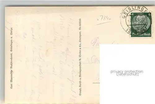 AK / Ansichtskarte Geislingen_Steige Oedenturm  Geislingen_Steige