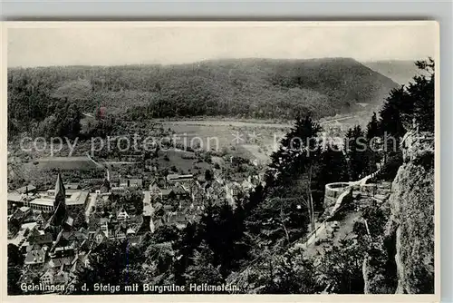 AK / Ansichtskarte Geislingen_Steige Burgruine Helfenstein Geislingen_Steige