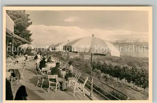 AK / Ansichtskarte ueberlingen_Bodensee Kurhotel St. Leonhard Terrasse ueberlingen Bodensee