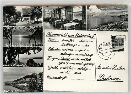 AK / Ansichtskarte Bonndorf_ueberlingen Gasthaus Haldenhof  Bonndorf ueberlingen