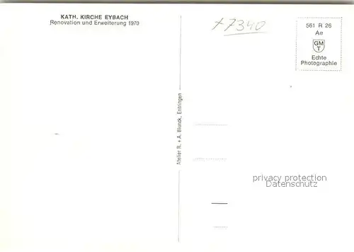 AK / Ansichtskarte Eybach_Geislingen_Steige Katholische Kirche  Eybach_Geislingen_Steige