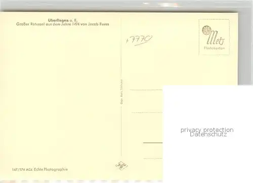 AK / Ansichtskarte ueberlingen_Bodensee Grosser Ratssaal  ueberlingen Bodensee