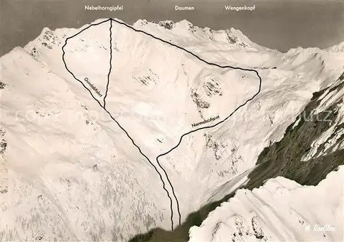 AK / Ansichtskarte Oberstdorf Nebelhorn Skiabfahrten Oberstdorf