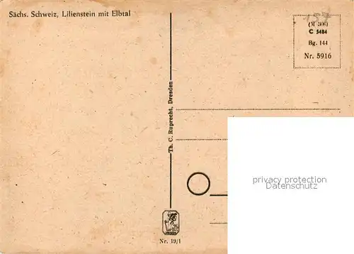 AK / Ansichtskarte Saechsische_Schweiz Lilienstein mit Elbtal Saechsische Schweiz