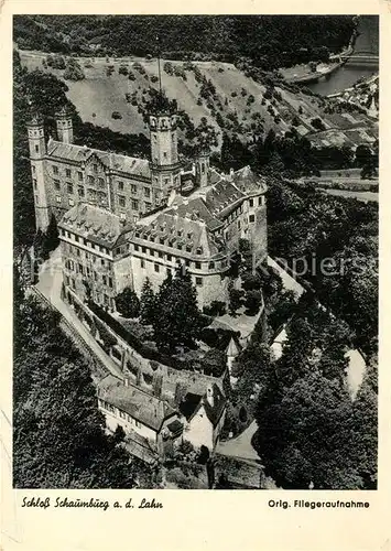 AK / Ansichtskarte Schloss_Schaumburg_Balduinstein Fliegeraufnahme Schloss_Schaumburg